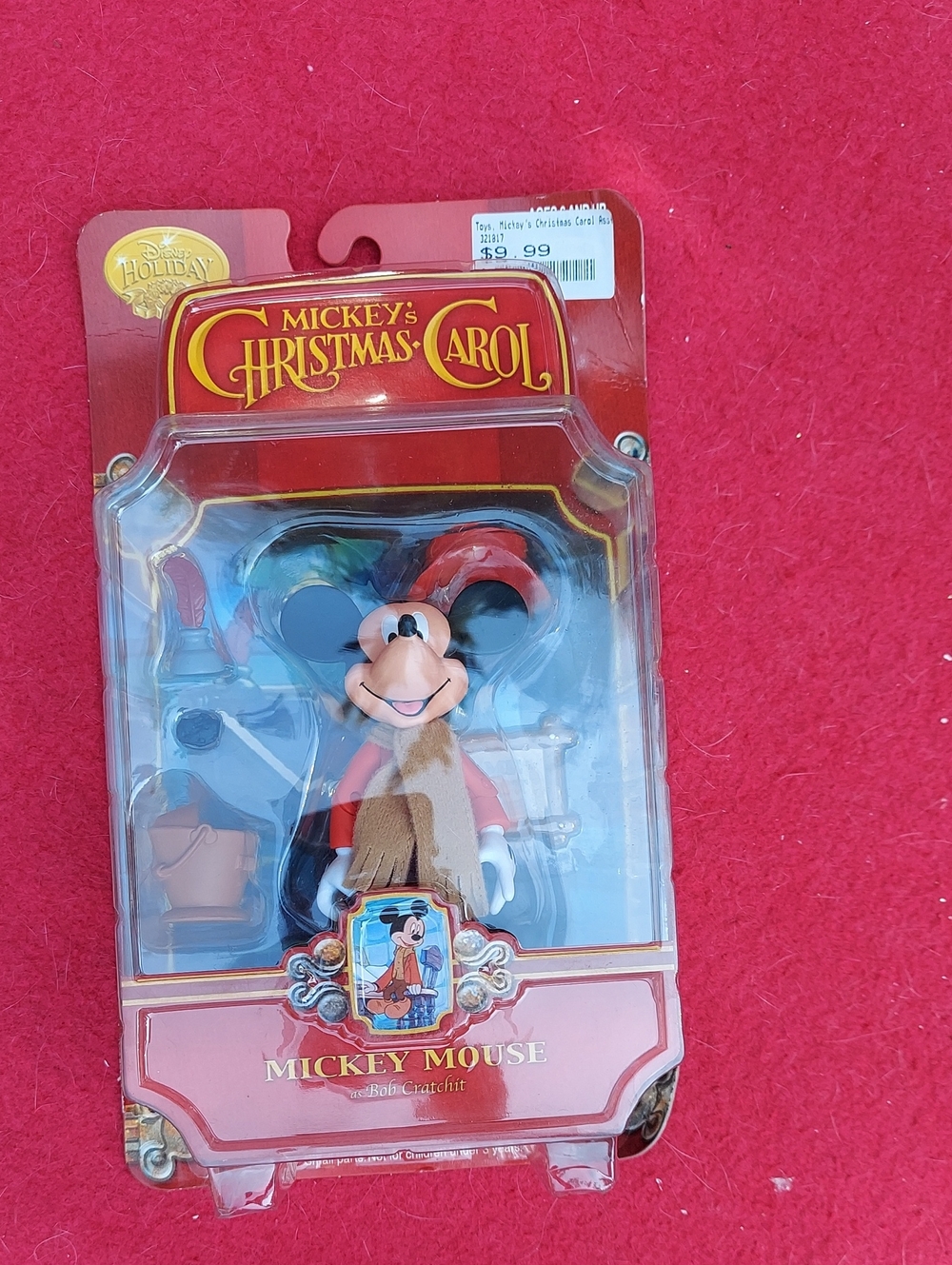Disney Mickey Mouse Holiday Figure in Red and Beige